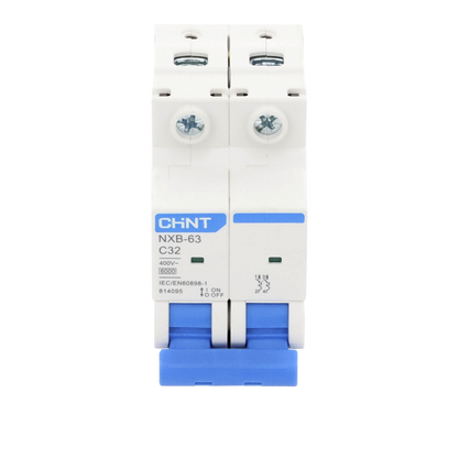 Pastilla para Riel Din, 2 Polos, 32 Amp, Vca:110/415v, 6kA, Catálogo: NXB632PC32.