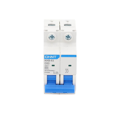 Pastilla para Riel Din, 2 Polo, 63 Amp, Vca:110/415v, 6kA, Catálogo: NXB632PC63.