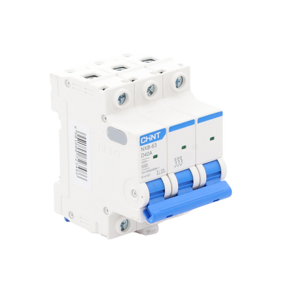 Pastilla para Riel Din, 3 Polos, 40 Amp, Vca:110/415v, 6kA, Catálogo: NXB633PD40.