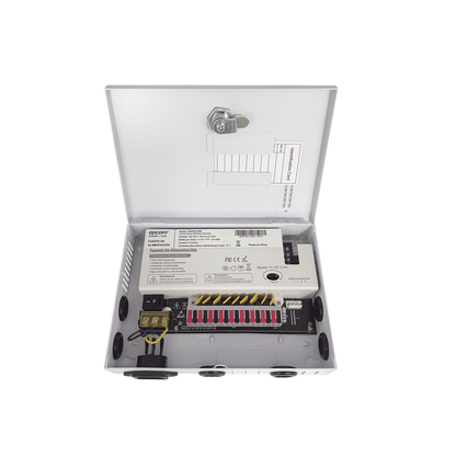 Fuente / 11-15 V / 9 canales / 16 A / Alta tecnología en seguridad / Doble ventilador / Hasta 1.8 Amperes por Salida / Filtro de ruido por canal / Diseño de alta gama.