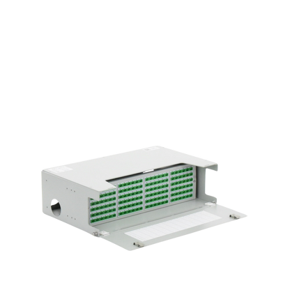 Distribuidor de Fibra Óptica para 144 Empalmes, con 144 Acopladores SC/APC y 144 Pigtails SC/APC, 19, 3 UR