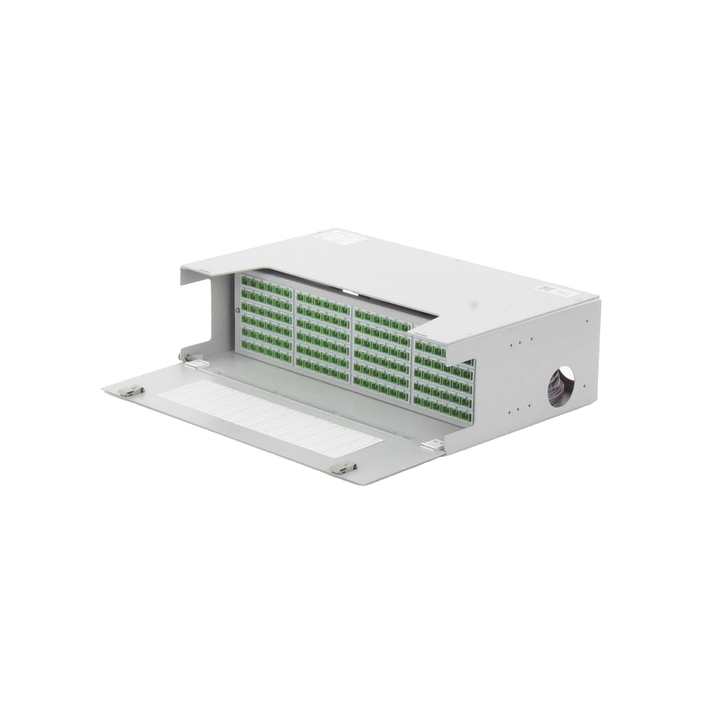 Distribuidor de Fibra Óptica para 144 Empalmes, con 144 Acopladores SC/APC y 144 Pigtails, 19, 5 UR