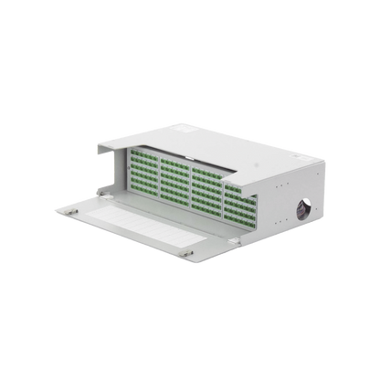 Distribuidor de Fibra Óptica para 144 Empalmes, con 144 Acopladores SC/APC y 144 Pigtails, 19, 5 UR