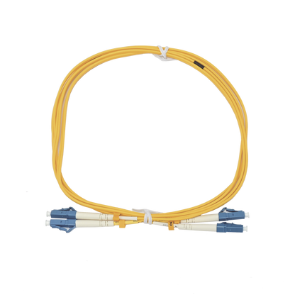 Jumper de Fibra Óptica Duplex, Monomodo, con Conectores LC/UPC-LC/UPC, 2 Metros (6.56 Pies)