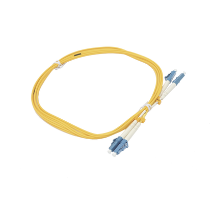 Jumper de Fibra Óptica Duplex, Monomodo, con Conectores LC/UPC-LC/UPC, 2 Metros (6.56 Pies)