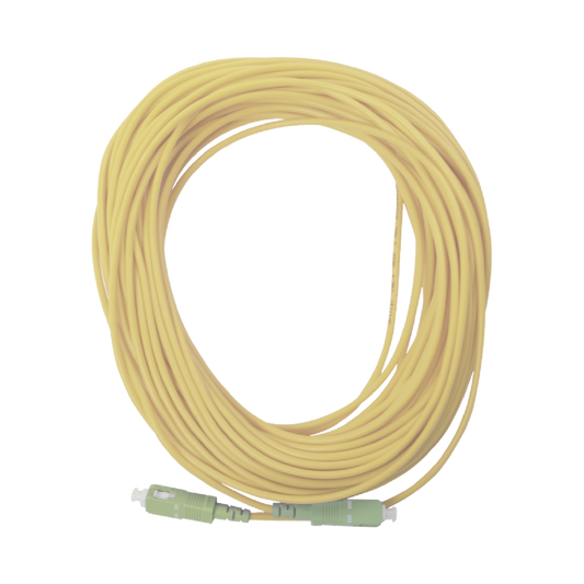Jumper de Fibra Óptica Simplex, Monomodo, con Conectores SC/APC-SC/APC, 20 metros