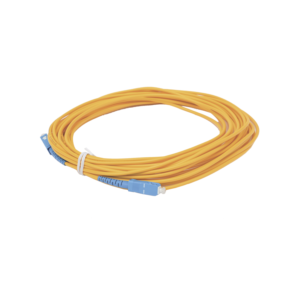 Jumper de Fibra Óptica Simplex, Monomodo, con Conectores SC/UPC-SC/UPC, de 10 Metros (32.81 Pies)