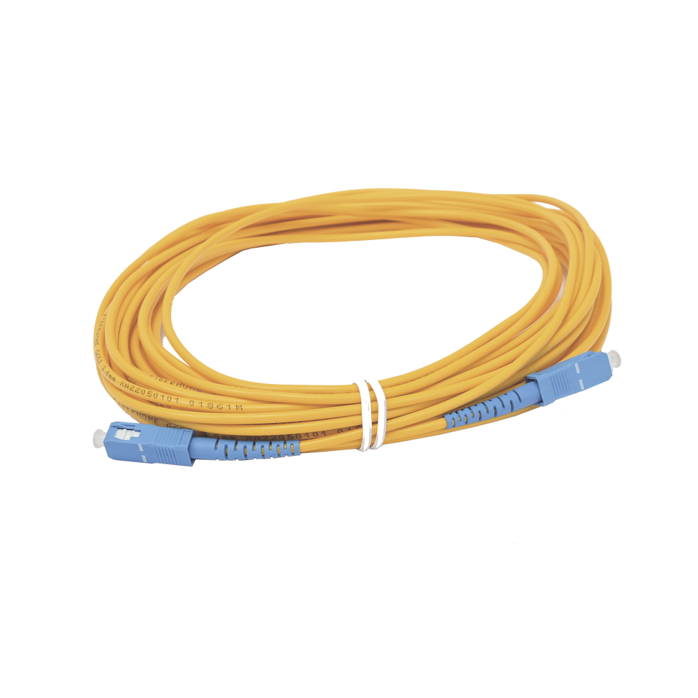 Jumper de Fibra Óptica Simplex, Monomodo, con Conectores SC/UPC-SC/UPC, de 10 Metros (32.81 Pies)