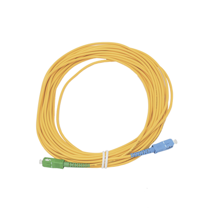 Jumper de Fibra Óptica Simplex, Monomodo, con Conectores SC/UPC-SC/APC, de 10 Metros (32.81 Pies)