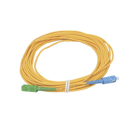 Jumper de Fibra Óptica Simplex, Monomodo, con Conectores SC/UPC-SC/APC, de 10 Metros
