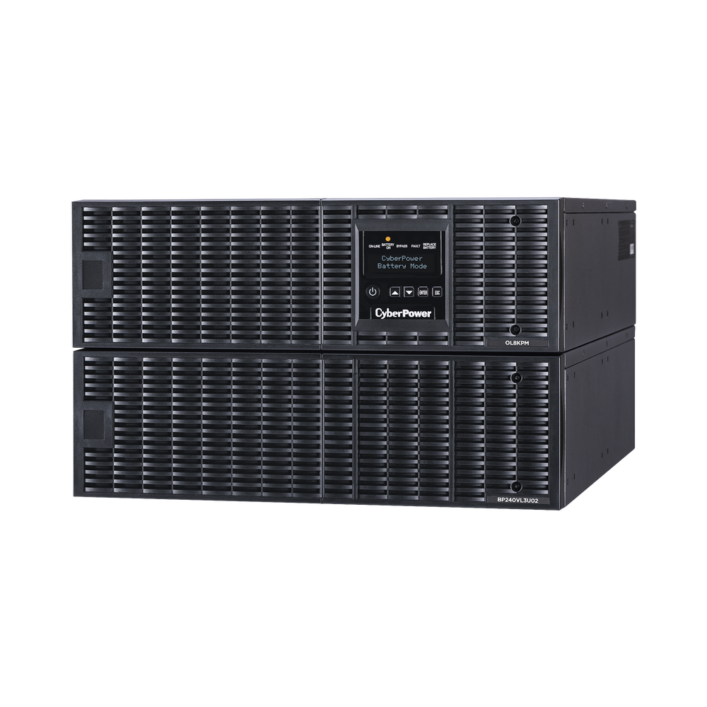 UPS de 8000 VA/ 8000 W, Online Doble Conversión, 200 - 240 Vac de Salida, Terminal Hardwired, Onda Senoidal Pura, Torre o Rack de 6 UR, Con 3 Tomas NEMA L6-30R