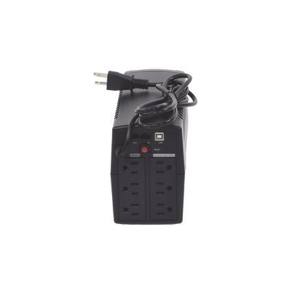 UPS de 750 VA/300 W, Topología Línea Interactiva, Entrada 120 Vca NEMA 5-15P, y 6 Salidas NEMA 5-15R, Con Regulador de Voltaje (AVR)