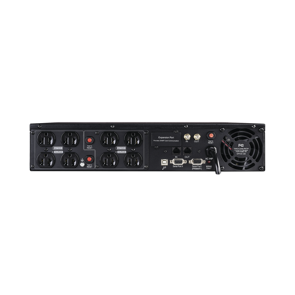 UPS de 1500 VA/900 W, Topología Línea Interactiva, Entrada 120 Vca NEMA 5-15P, Torre o Rack 2 UR, Con 8 Tomas NEMA 5-15R