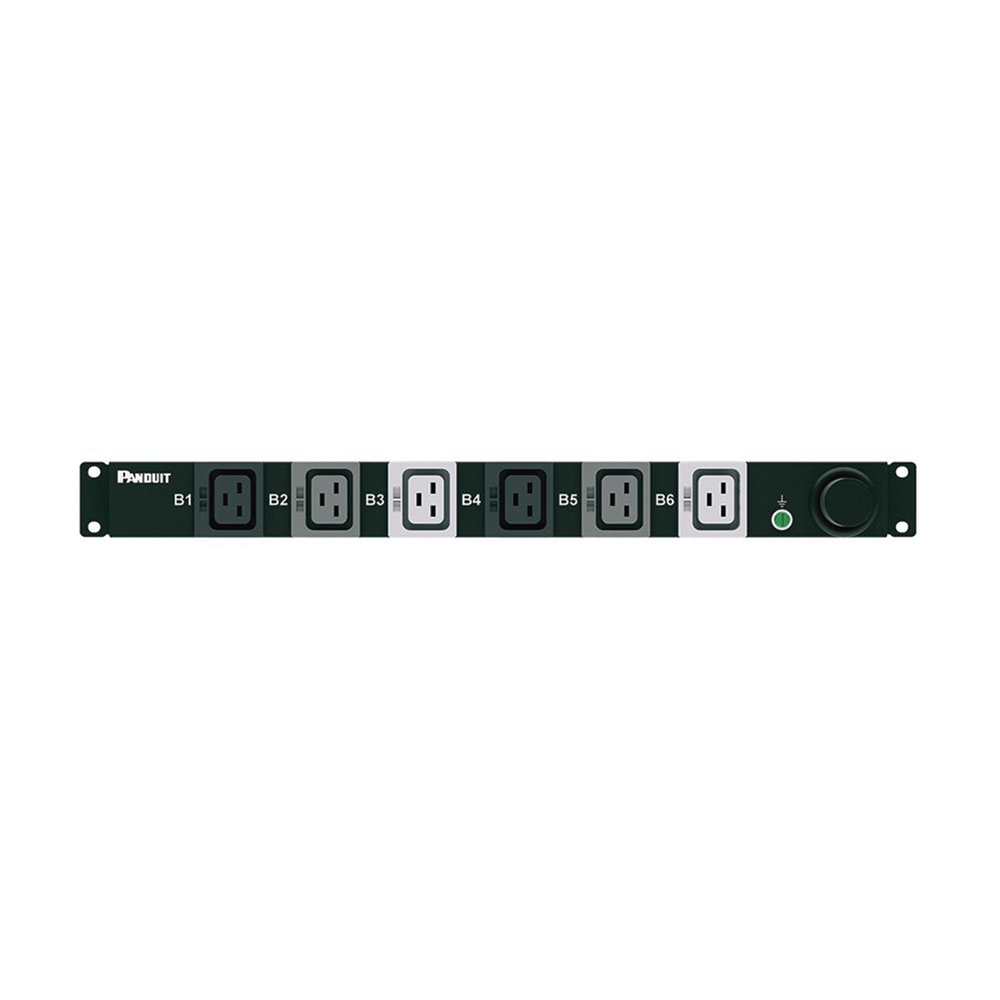 PDU Básico para Distribución de Energía, Plug de Entrada Trifásico CS8365C, Con 6 Contactos C19, Instalación Horizontal de 19in, 1UR, 50 Amp, 208 Vca