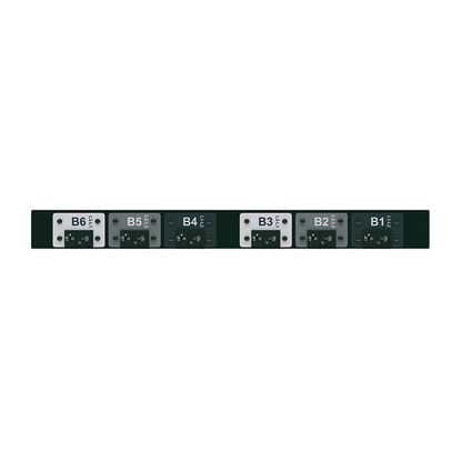 PDU Básico para Distribución de Energía, Plug de Entrada Trifásico CS8365C, Con 6 Contactos C19, Instalación Horizontal de 19in, 1UR, 50 Amp, 208 Vca