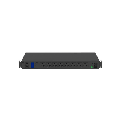 PDU Switchable y Monitoreable por Toma (MS) para Distribución de Energía, Enchufe de Entrada NEMA L5-20P, Con 8 Salidas 5-20R, Horizontal 19in, 120 Vca, 15 Amp, 1UR