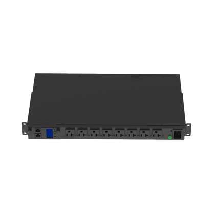 PDU Switchable y Monitoreable por Toma (MS) para Distribución de Energía, Enchufe de Entrada NEMA L5-20P, Con 8 Salidas 5-20R, Horizontal 19in, 120 Vca, 15 Amp, 1UR