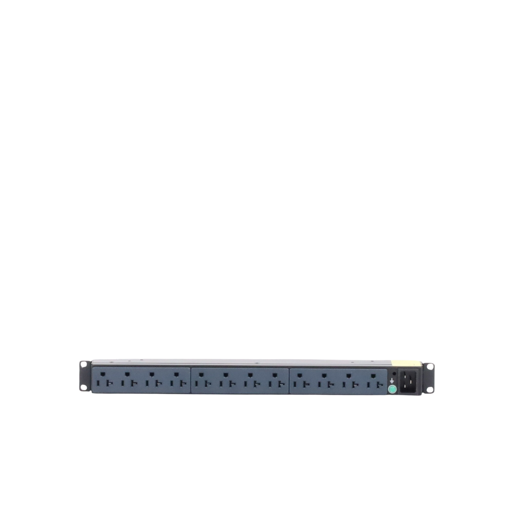 PDU Básico para Distribución de Energía, Enchufe de Entrada NEMA 5-20P, Con 12 Contactos NEMA 5-20R, Instalación Horizontal de 19in, 1UR, 20 Amp, 120 Vca