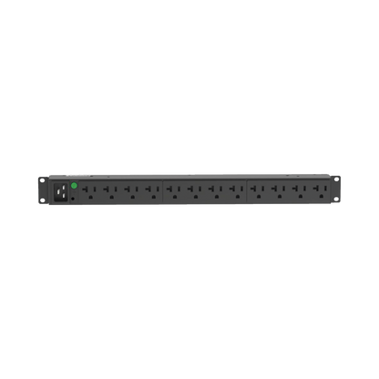 PDU Básico para Distribución de Energía, Enchufe de Entrada NEMA L5-20P, Con 12 Contactos NEMA 5-20R, Instalación Horizontal de 19in, 1UR, 20 Amp, 120 Vca