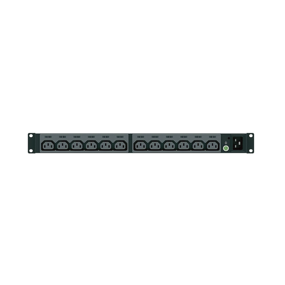 PDU Básico para Distribución de Energía, Enchufe de Entrada NEMA L6-20P, Con 13 Contactos C13, Instalación Horizontal de 19in, 1UR, 20 Amp, 220 Vca