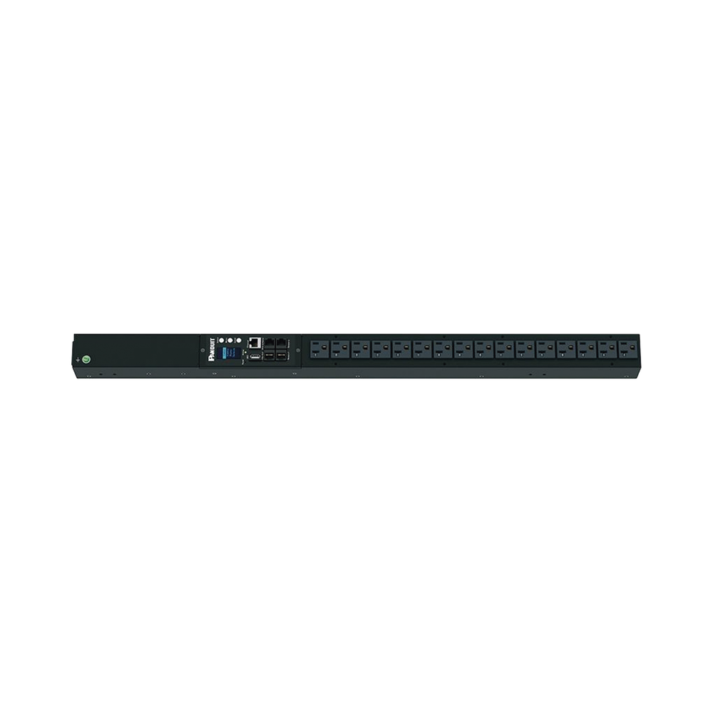 PDU Monitoreable (MI) para Distribución de Energía, Enchufe de Entrada NEMA 5-15P, Con 16 Salidas NEMA 5-20R, de Instalación Vertical, 120 Vca, 15 Amp
