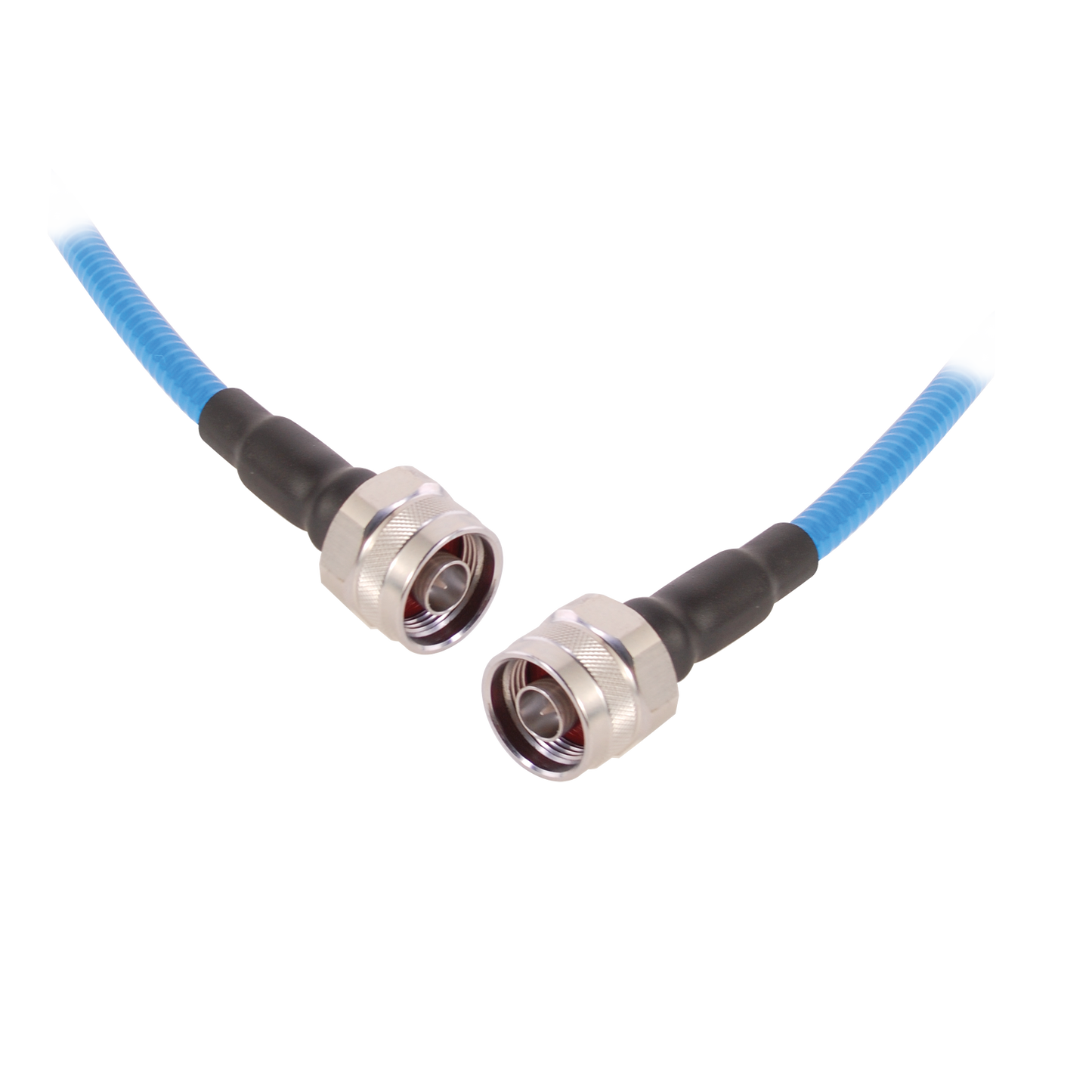 Cable flex SSP-250-LLPL (1/4" diam.) de 1m, bajo PIM (≤-155 dBc),  conectores N Macho a N Macho,  0-6 GHz.