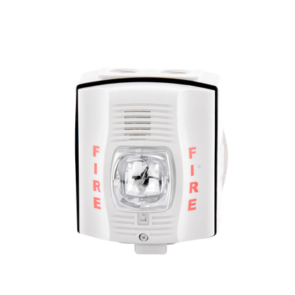 Sirena con Lámpara Estroboscópica para Exterior / a 2 Hilos / Configuración Estroboscópica Seleccionable / Color Blanco