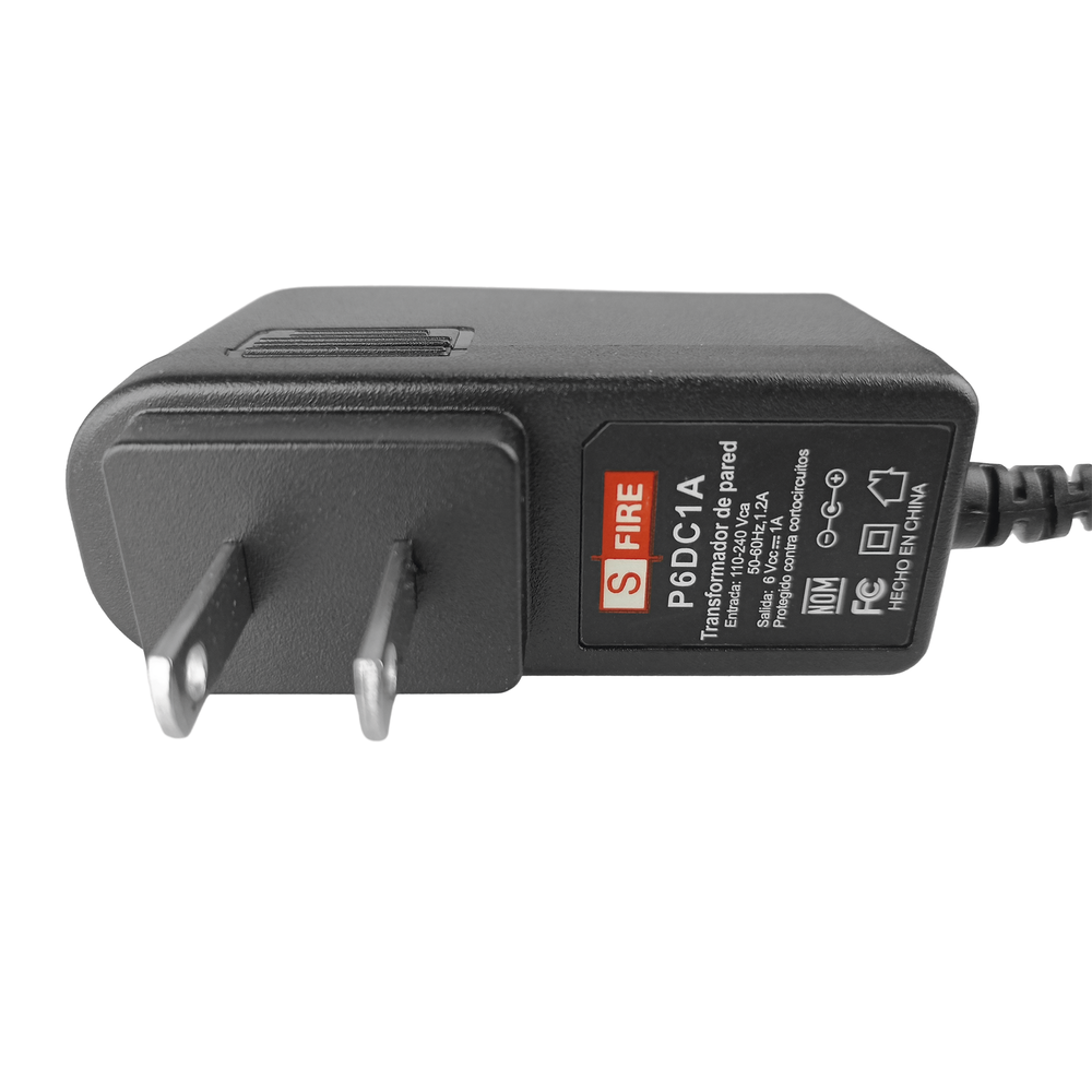 Fuente de Poder de 6 Vcc / 1 A / Voltaje de Entrada de 100-240 Vca / Para Usos Múltiples/  Video Vigilancia, Acceso, Asistencia, Alarmas, Etc.