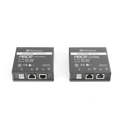 Kit extensor IP y PoE por cable UTP CAT5E hasta 500 mts @ 100 mbps