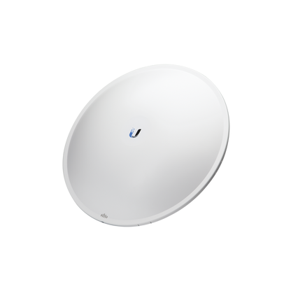 PowerBeam airMAX AC hasta 450 Mbps, frecuencia 5 GHz (5150 - 5875 MHz) con antena tipo plato de 27 dBi, radomo incluido