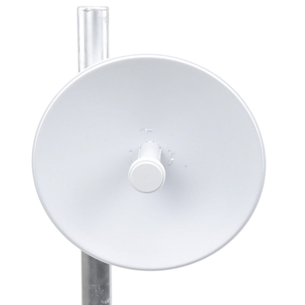 PowerBeam airMAX M5, larga distancia, frecuencia 5 GHz (5170-5875 MHz) con antena tipo plato de 25 dBi