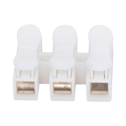Conector tipo PUSH de 3 Contactos / Para una Conexión Rápida / Puentes de Cables