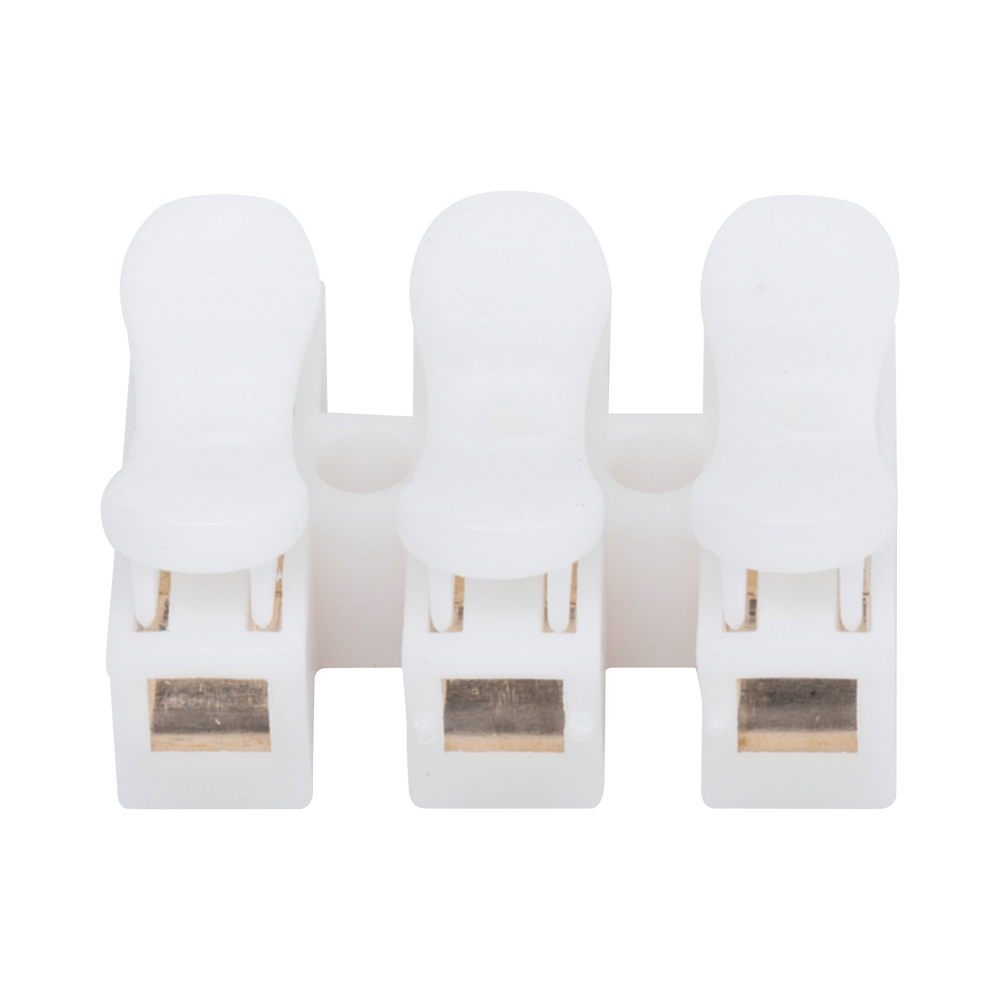 Conector tipo PUSH de 3 Contactos / Para una Conexión Rápida / Puentes de Cables