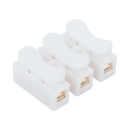 Conector tipo PUSH de 3 Contactos / Para una Conexión Rápida / Puentes de Cables