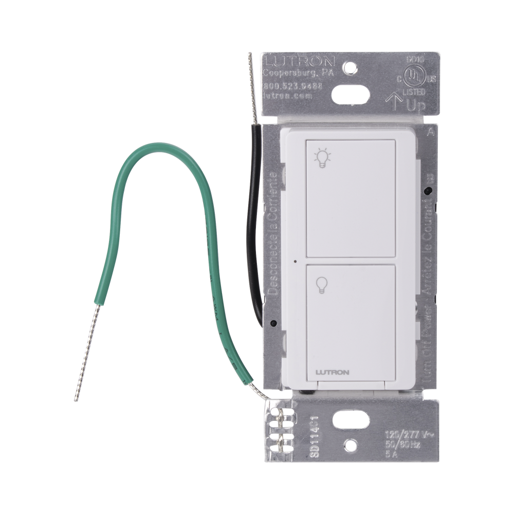(Caseta Wireless) Interruptor Inteligente On/Off, No requiere cable neutro. 5A /120-277V