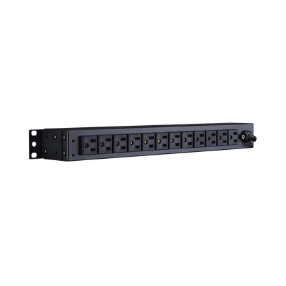 PDU Básico Para Distribución de Energía, Con 12 Tomas NEMA 5-15R Traseras, 1UR, 15 Amp, 120 Vca