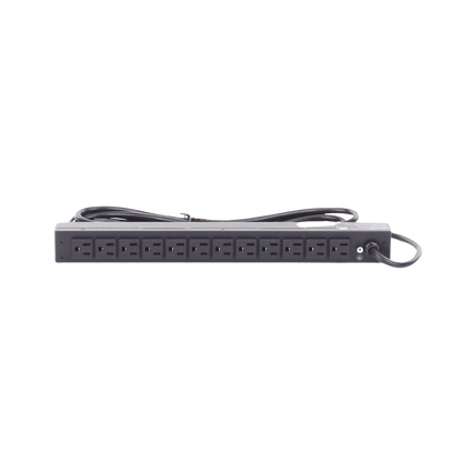 PDU Básico Para Distribución de Energía, Con 12 Tomas NEMA 5-15R Traseras, 1UR, 15 Amp, 120 Vca