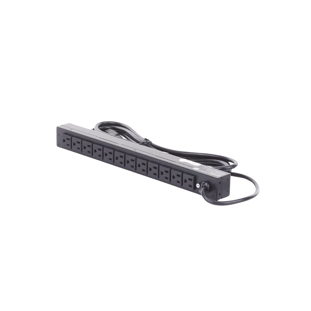 PDU Básico Para Distribución de Energía, Con 12 Tomas NEMA 5-15R Traseras, 1UR, 15 Amp, 120 Vca