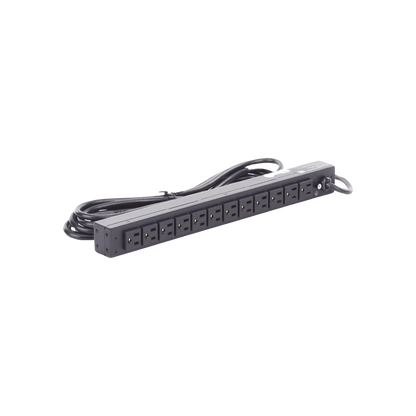 PDU Básico Para Distribución de Energía, Con 12 Tomas NEMA 5-15R Traseras, 1UR, 15 Amp, 120 Vca