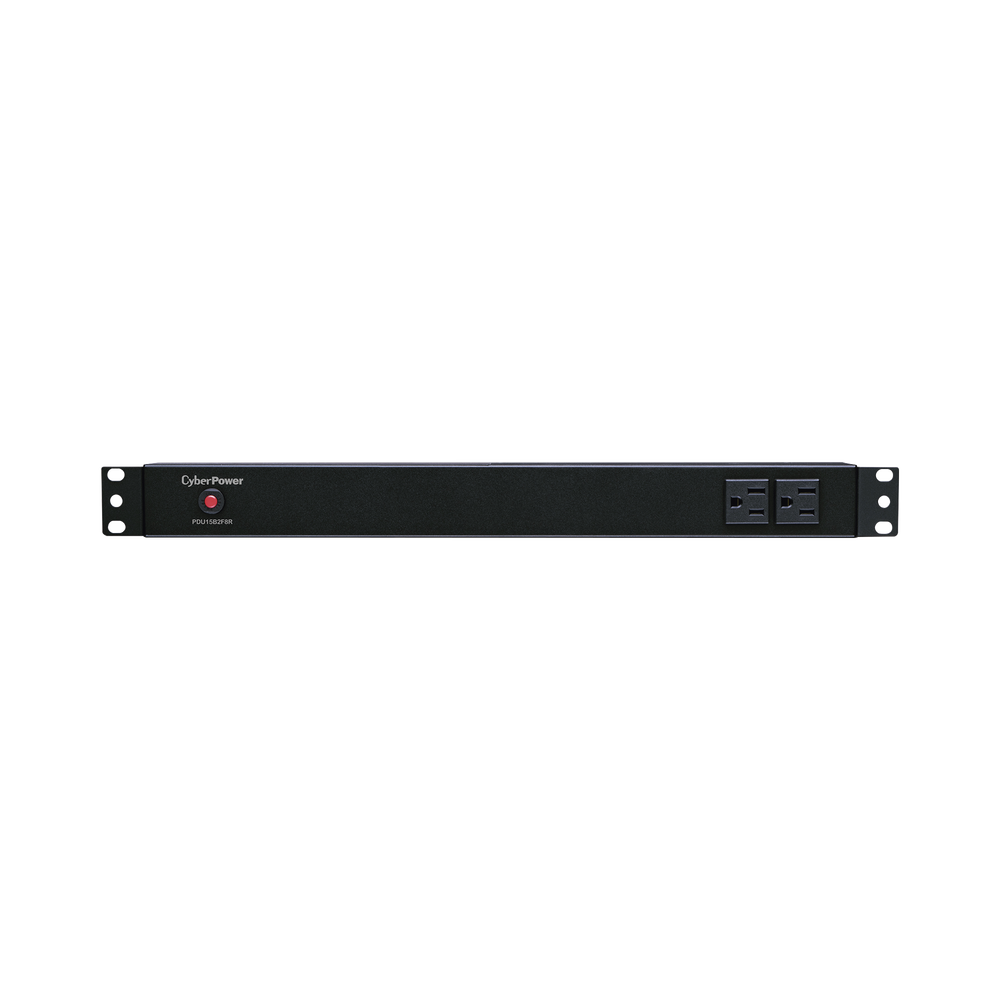 PDU Básico Para Distribución de Energía, Con 8 Tomas NEMA 5-15R Traseras y 2 Tomas 5-15R Frontales, 1UR, 15 Amp, 120 Vca