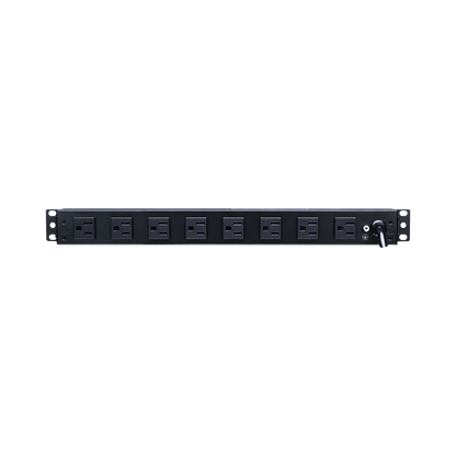 PDU Básico Para Distribución de Energía, Con 8 Tomas NEMA 5-15R Traseras y 2 Tomas 5-15R Frontales, 1UR, 15 Amp, 120 Vca