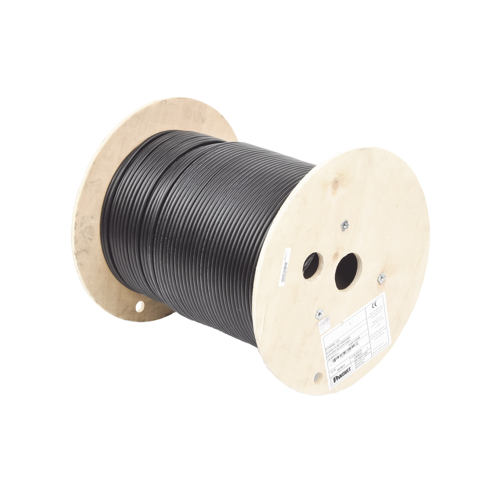 Bobina de Cable Planta Externa con Gel, de 4 Pares, Cat6A, Blindado F/UTP, Color Negro, 305 Metros (1000 Pies)