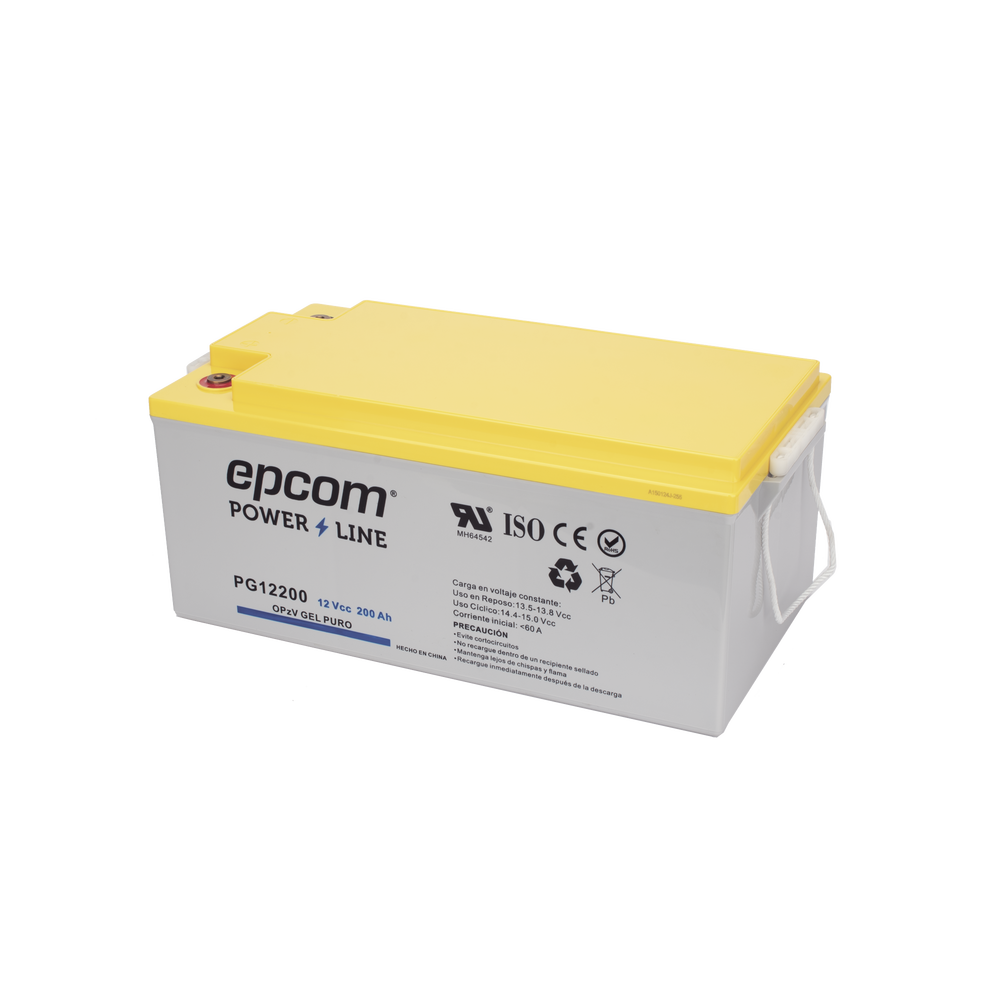 Batería de GEL PURO OPzV / 12 V @ 200 Ah / Ciclo profundo / Uso en Aplicaciones Fotovoltaicas y de Respald