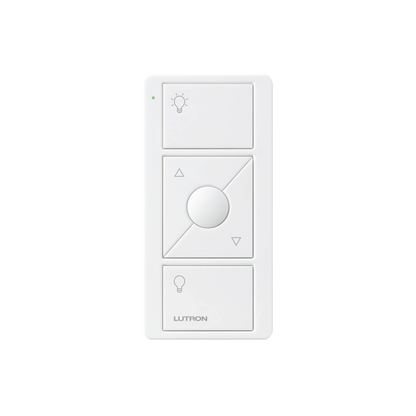 Control remoto PICO 3 botones encender/apagar, subir/bajar intensidad, color blanco, complemente con un atenuador Caseta, RA2, RadioRa2.