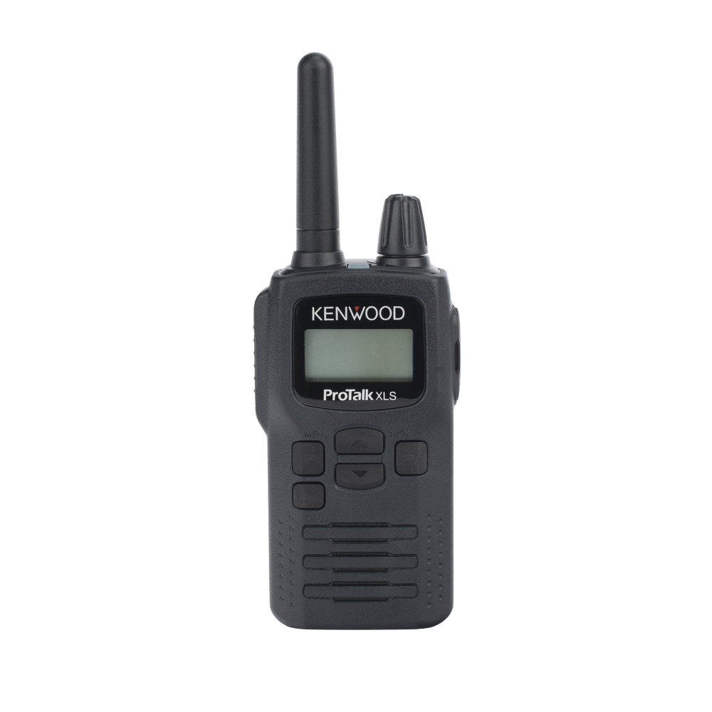 Radio portátil UHF 450-470 MHz, 2 W, 16 canales, Resistente a Golpes MIL-STD-810, manos libres VOX. Incluye antena, batería, cargador y clip