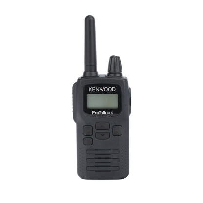 Radio portátil UHF 450-470 MHz, 2 W, 16 canales, Resistente a Golpes MIL-STD-810, manos libres VOX. Incluye antena, batería, cargador y clip