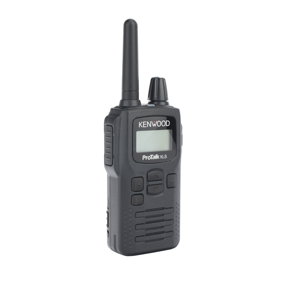 Radio portátil UHF 450-470 MHz, 2 W, 16 canales, Resistente a Golpes MIL-STD-810, manos libres VOX. Incluye antena, batería, cargador y clip