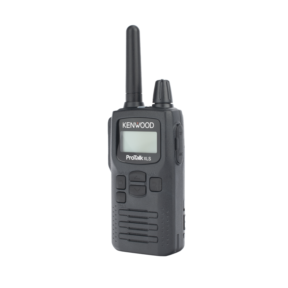 Radio portátil UHF 450-470 MHz, 2 W, 16 canales, Resistente a Golpes MIL-STD-810, manos libres VOX. Incluye antena, batería, cargador y clip