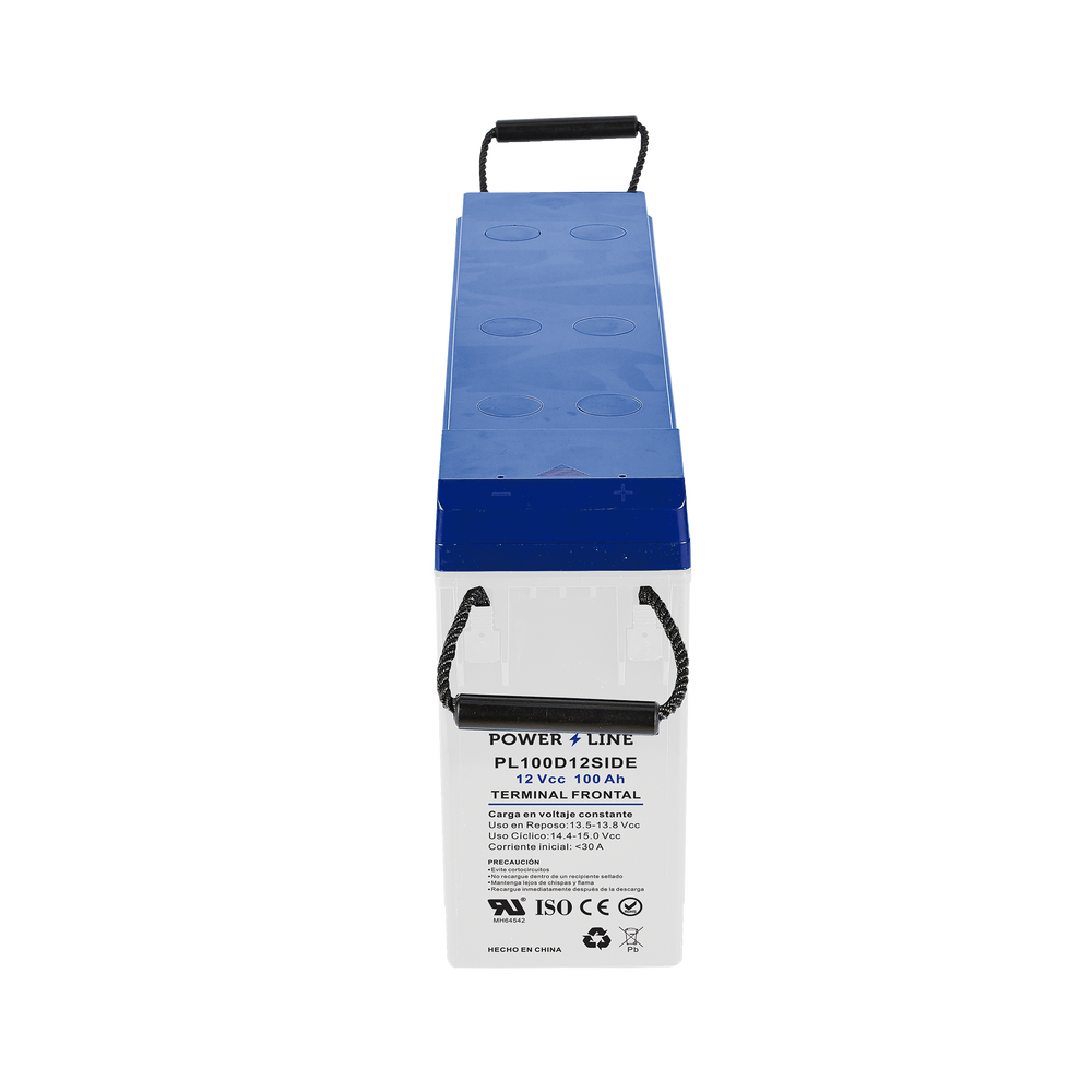 Batería de respaldo 12V 100 Ah AGM-VRLA | Certificada UL94-HB Retardo a la flama básica | Ciclo profundo | Para uso en aplicaciones fotovoltaicas y de emergencia | Terminales T4