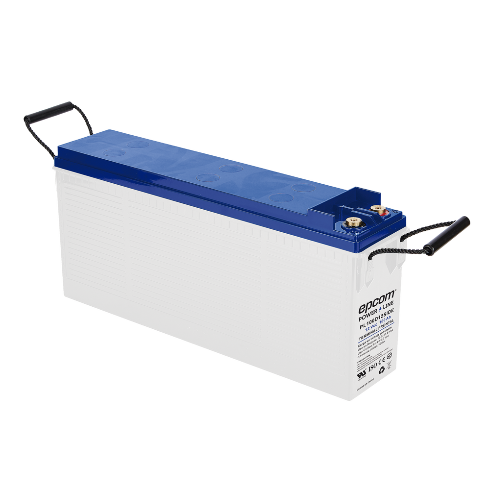 Batería de respaldo 12V 100 Ah AGM-VRLA | Certificada UL94-HB Retardo a la flama básica | Ciclo profundo | Para uso en aplicaciones fotovoltaicas y de emergencia | Terminales T4